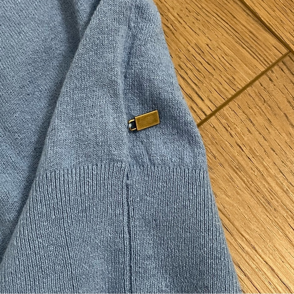 NEW Scotch & Soda Linen-Blend Regular Fit Crewneck Pullover in‎ Lake Blue - Picture 4 of 14